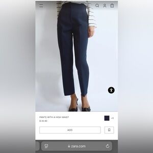 NWT Zara Navy Blue Dress Pants